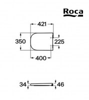 MEDIDAS ASIENTO y TAPA INODORO THE GAP COMPACT ROCA